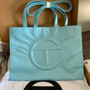 Telfar Large Shopping Bag Pool Blue